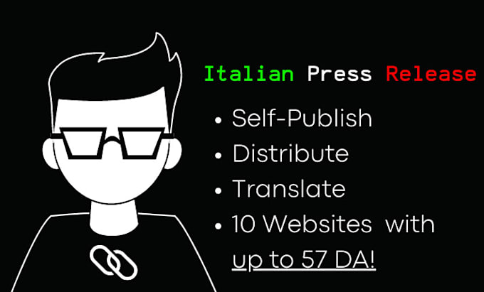 italian press release list, distribution with translation
