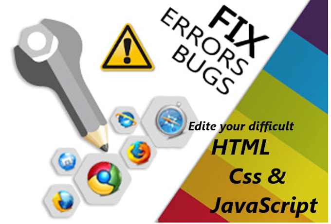 Fix html css and js related issues by Codemasterjamil | Fiverr