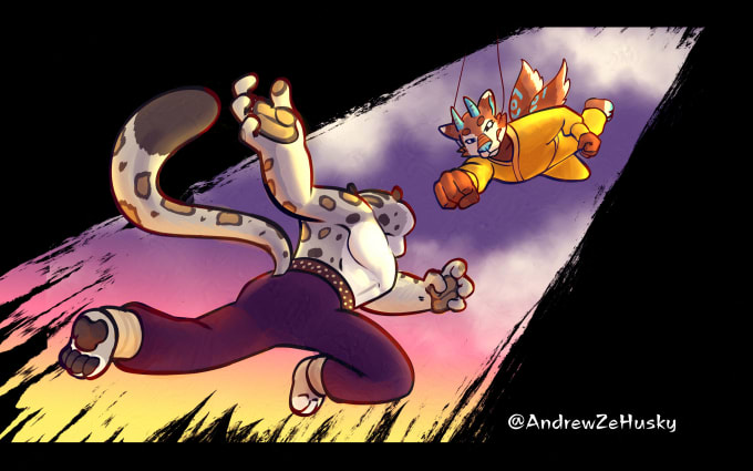 create a furry kung fu panda character for you