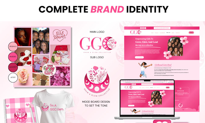 design a custom brand identity with logo, templates