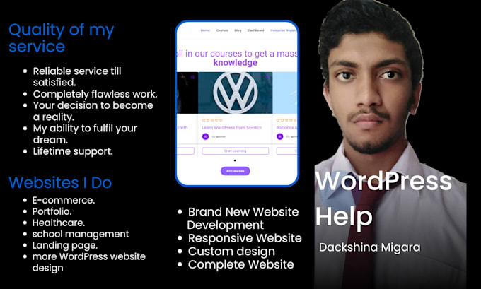 build a responsive brand new wordpress website