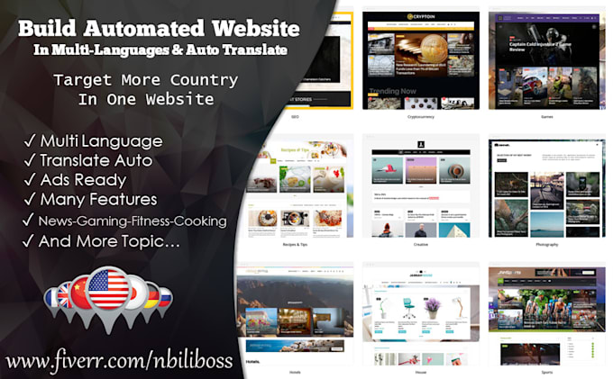 build automated website in multi language