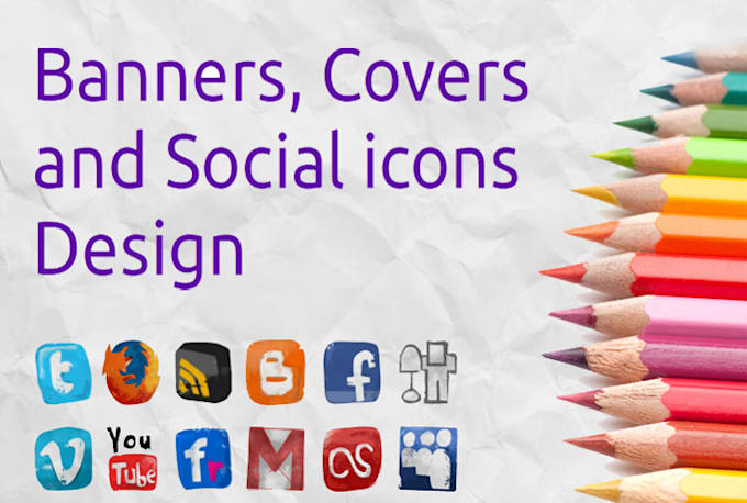 design custom social icons, banners and covers