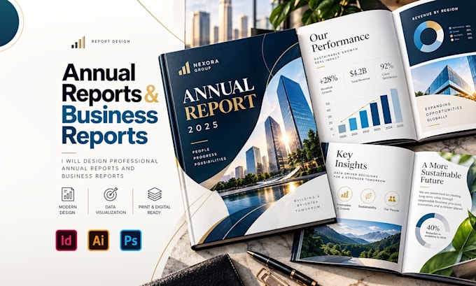 design professional annual reports and business reports