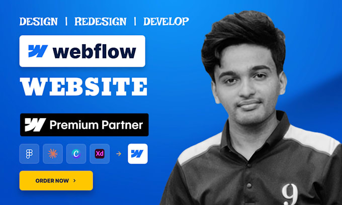 create webflow website design develop cms on webflow or landing page