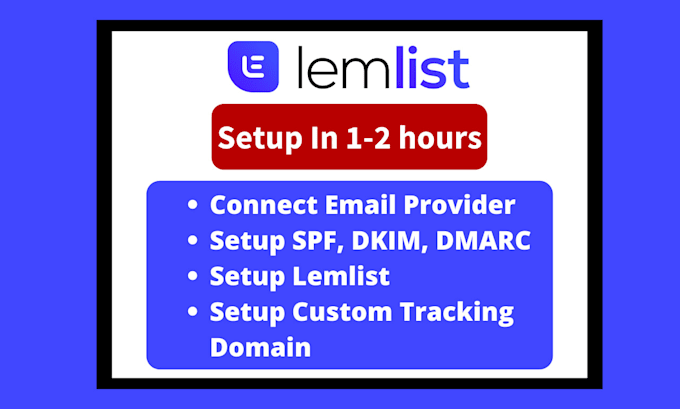 setup lemlist account for cold emails outreach