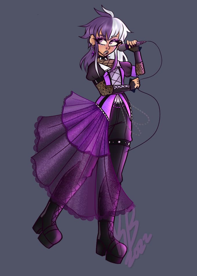 draw your original character with shading in my style