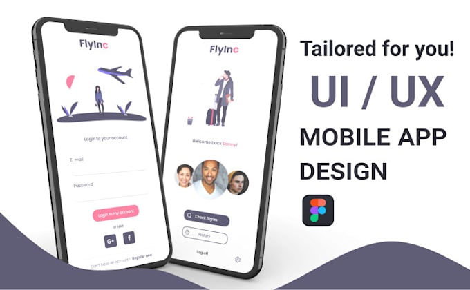 Design mobile app ui ux using figma by Wondica | Fiverr image.