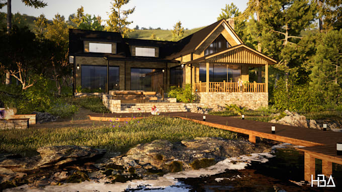 do 3d architecture rendering, exterior or interior design