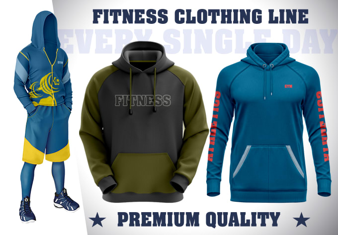 do  sublimation custom  gym apparel and  hoodie design