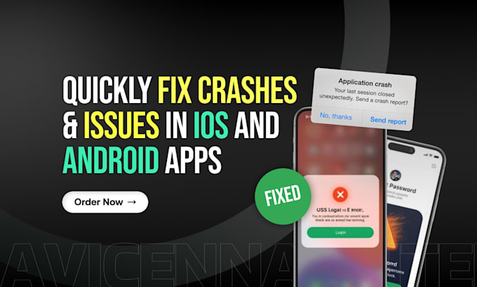 fix bugs, issues and crashes in react and flutter mobile app