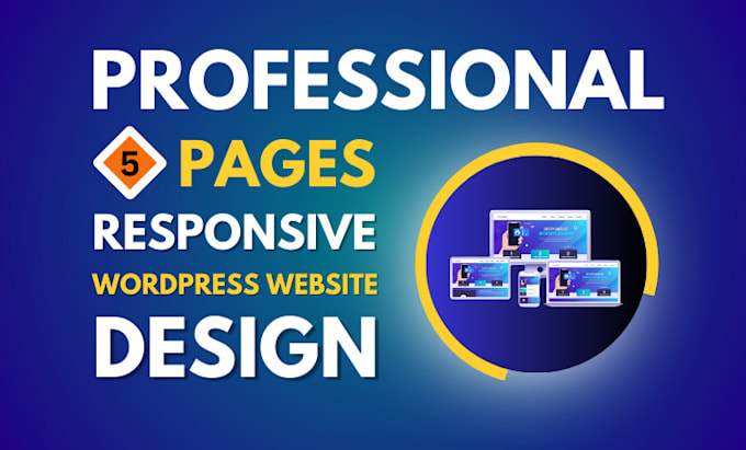 build website 5 pages responsive wordpress website design