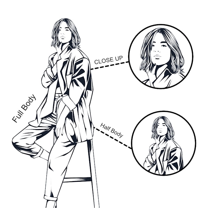 create vector art black and white from your photo
