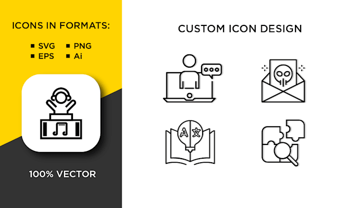 design unique icon,simple and mordern icon set