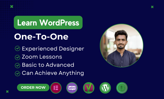 help you learn wordpress website design, elementor and woocommerce