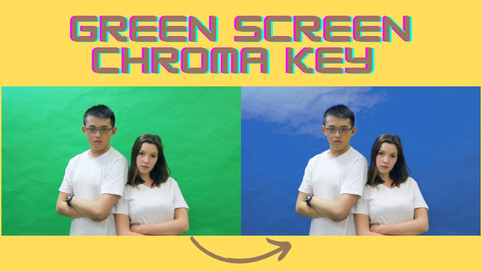 replace green screen with image in video