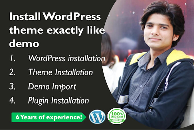 do wordpress theme installation just like its demo