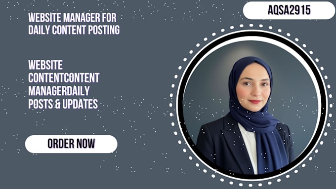 be your website manager for daily content posting
