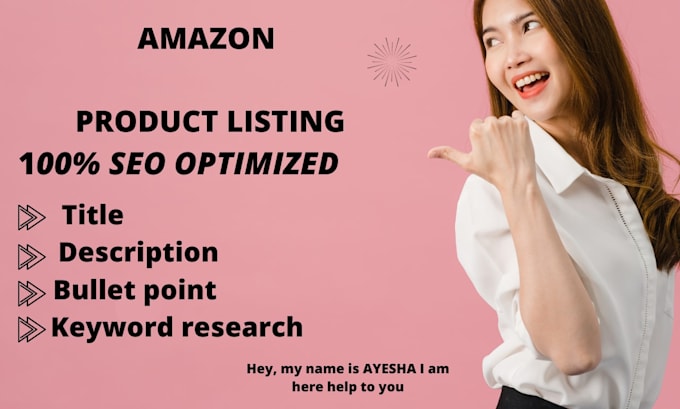 write SEO optimized amazon product listing or amazon listing description