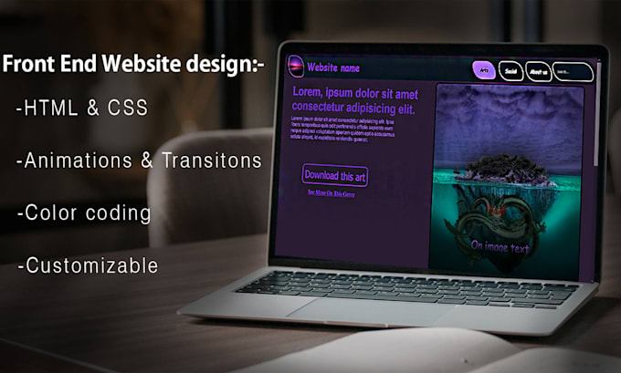 Design a animated website using html and css by Mayank_koli | Fiverr