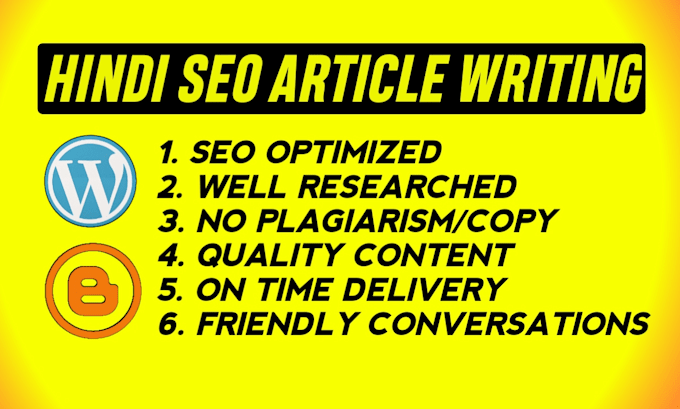 write SEO friendly articles in hindi
