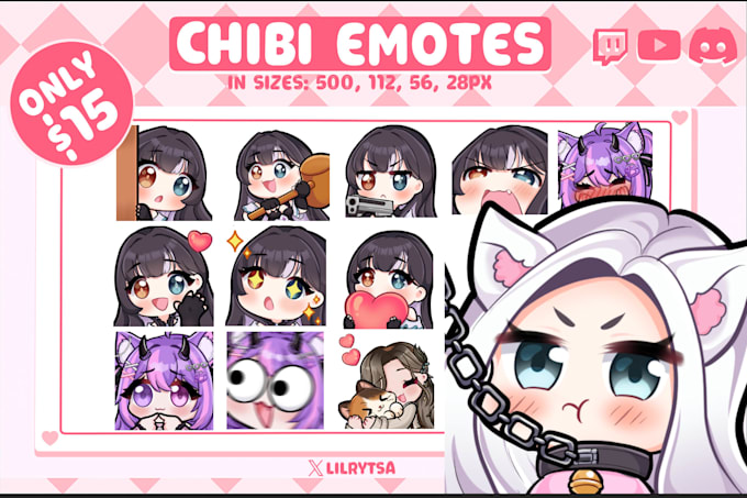 create anime custom emotes for your twitch or discord