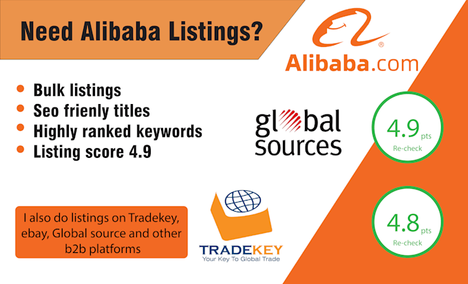 do alibaba listings , postings cheap rate bulk listings