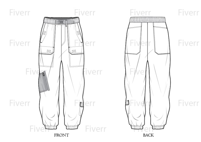 Make your industrial fashion flat sketch and tech pack by Tanushree152 ...