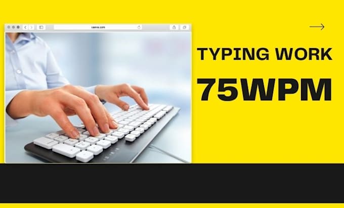 Works Fast Typing Do fast typing works by Karthi2creation | Fiverr