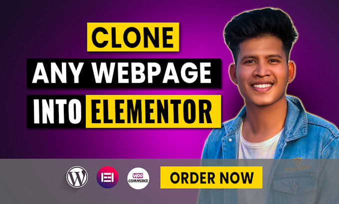 rebuild, clone web pages, home page, single page website into wp elementor site
