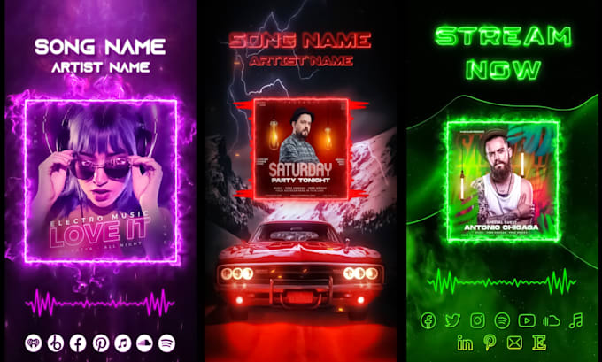create a stunning music visualizer video