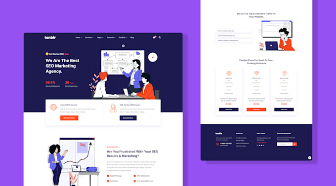 design responsive landing page wordpress website