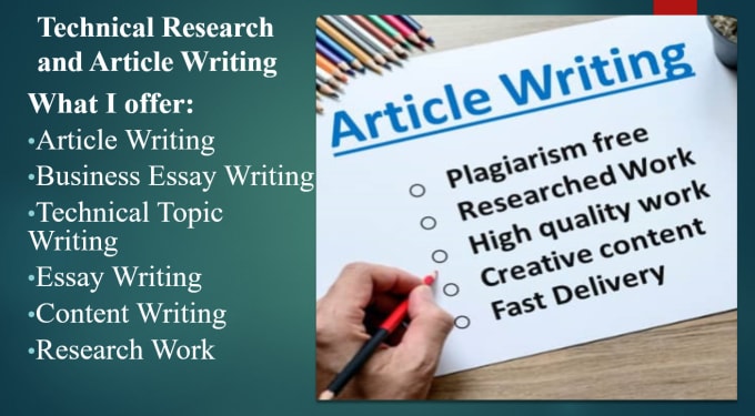 do content writing and write technical research articles
