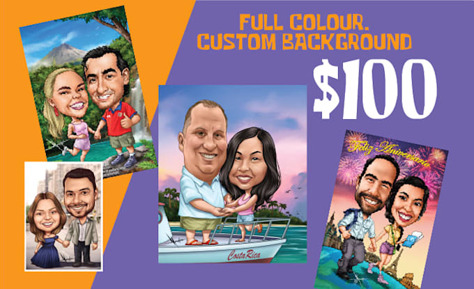 draw your wedding caricature