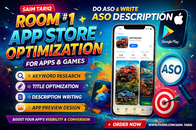 do aso and write aso description for apps and games