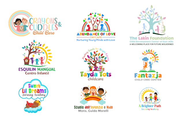 I will design for you children, kids, day care custom logo design