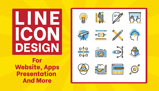 design creative flat line icons set for web and apps