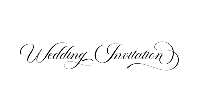 do your text or name with hand drawn calligraphy and animate it