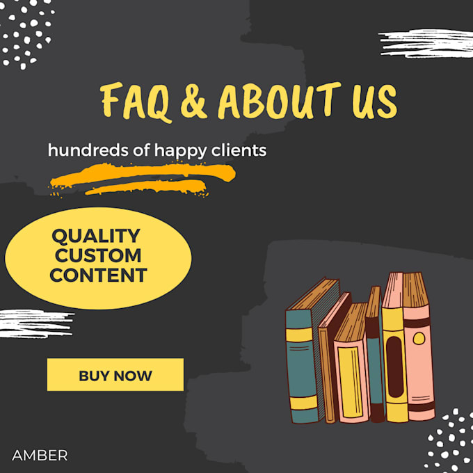 create perfect faqs and about us page for you