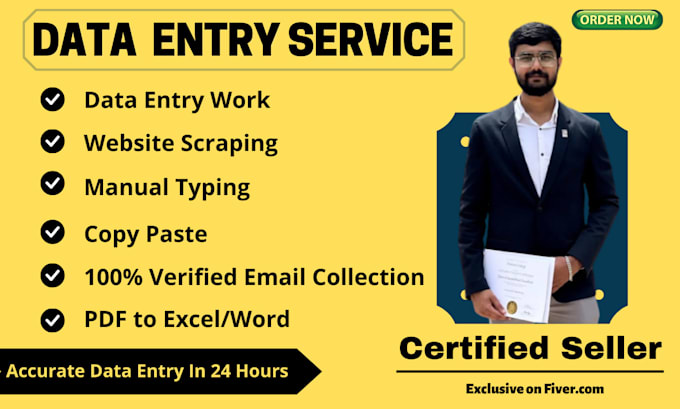 do data entry, website scraping, internet research and email collection as VA