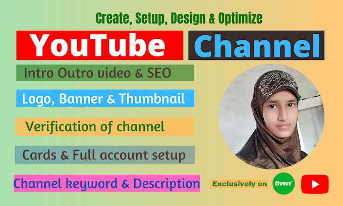 Create, setup full youtube channel with intro and outro by Tania2451 ...