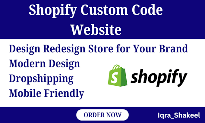 redesign or design shopify website online store with custom code
