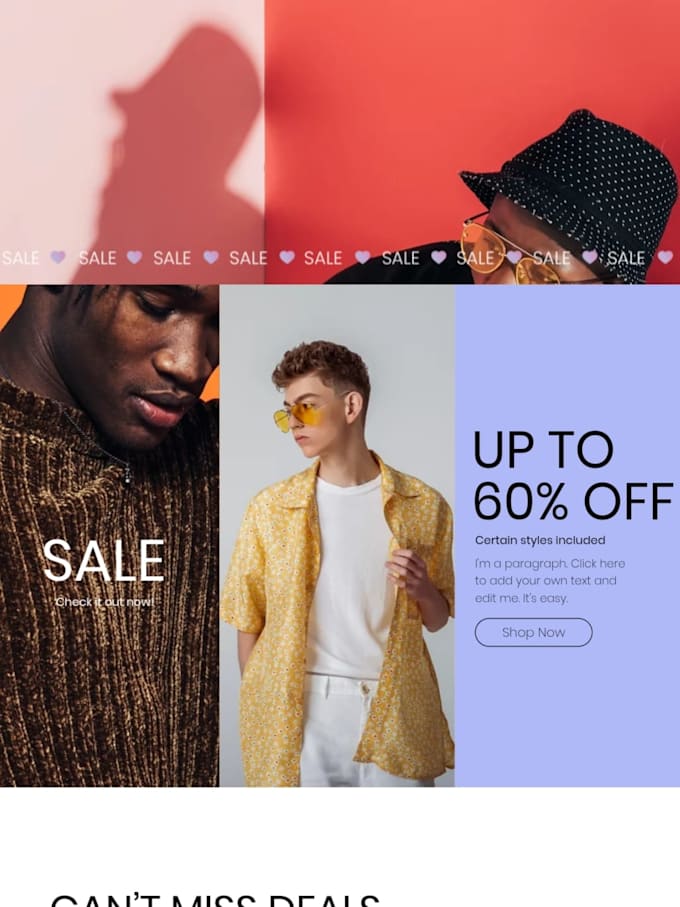 design a wix website and redesign for wix ecommerce