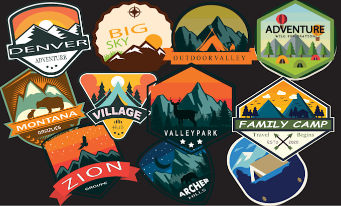 create a sticker, badge, patch, or, custom illustration or label design