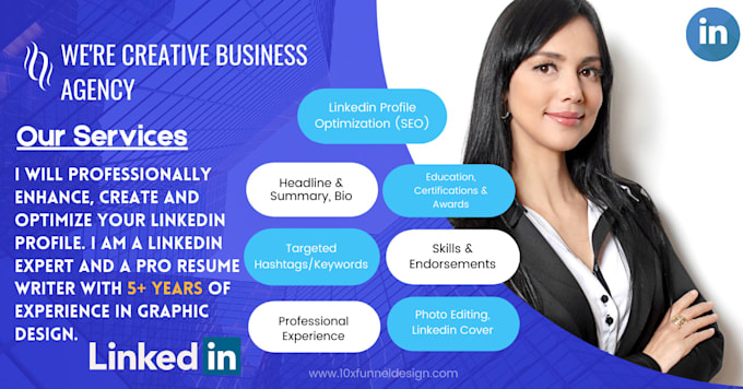 professionally enhance, create and optimize your linkedin profile