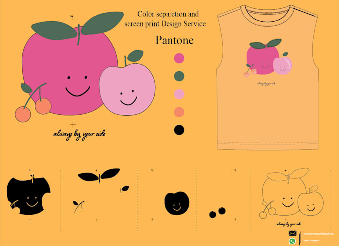 fix, vectorize, dtf, halftone cmyk, clean up, color separation for screen print