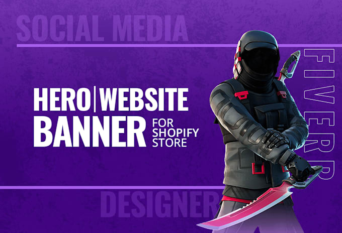 design attractive hero image and shopify web banner