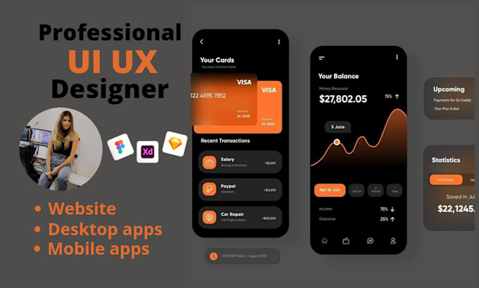 Create eye catching ui ux for mobile and website, ios and android app ...