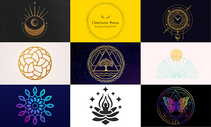do sacred geometry mystical logo mandala spiritual designs