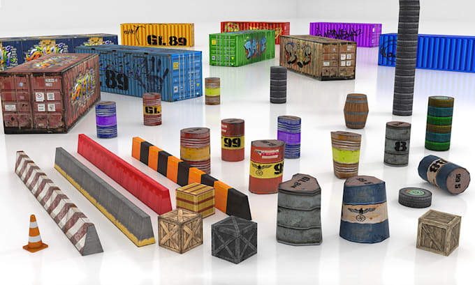 create simple, lowpoly 3d props, or asset